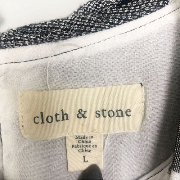 ANTHROPOLOGIE | CLOTH & STONE Buffalo Plaid Black & White Romper Women’s Size L - Picture 8 of 13